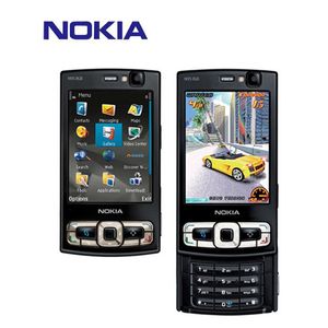 Gerenoveerde mobiele telefoons Nokia N95 8G Geheugenschuiftelefoon Wifi Muziek Meertalig met doos
