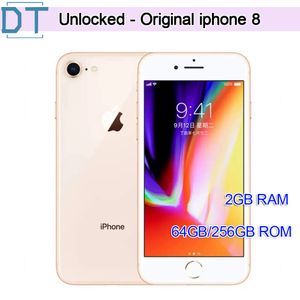 Gerenoveerde originele Apple iPhone 8 4,7 inch vingerafdruk iOS A11 Hexa Core 2GB RAM 64/256GB ROM 12MP ontgrendeld 4G LTE mobiele telefoon 7PCS, 100% volledig functioneel