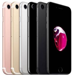 Gerenoveerde originele Home-knop + Iphone 7 Geen vingerafdruk 2 GB RAM 32 GB / 128 GB / 256 GB ROM IOS 10 12.0MP Quad Core 4G LTE ontgrendeld mobiele telefoons