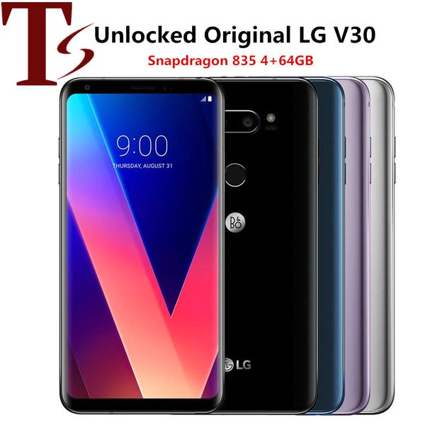 Téléphones d'origine LG V30 remis à neuf H930 H931 6,0 pouces Octa Core 4 Go de RAM 256 Go de ROM 16MP débloqué 4G LTE Smart Mobile Cell Phone 1pc