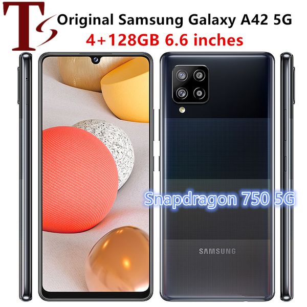 REFUSIBLAGE SAMSUNG GALAXY A42 A426U / U1 5G Téléphone cellulaire mobile 6.6 '' 4 Go RAM 128 Go Rom 48MP Triple arrière / Caméra principale Android Phone Android