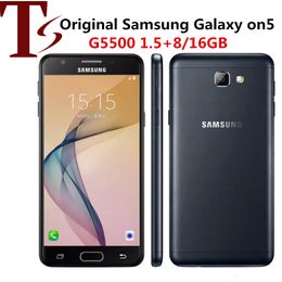 Samsung Galaxy On5 G5500 original restaurado con doble SIM, pantalla de 5,0 pulgadas, cuatro núcleos, 1,5 GB de RAM, 8 GB de ROM, cámara de 8 MP, 4G LTE, Android