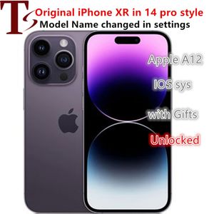 Originele Apple iPhone XR in iPhone 14 Pro-stijl telefoon 4G LTE ontgrendeld, geleverd met 14pro doos verzegeld 3G RAM 256GB ROM OLED-smartphone met batterij 100% levensduur