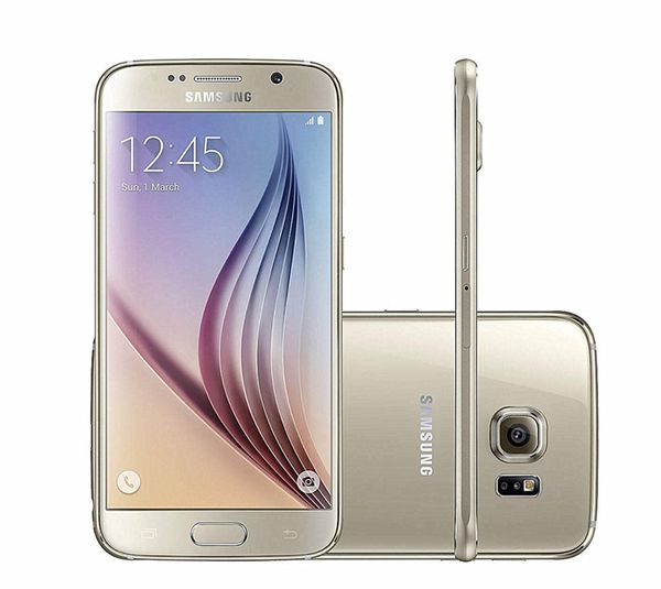 Téléphone portable débloqué d'origine Samsung Galaxy S6 Octa Core 3 Go de RAM 32 Go de ROM 4G LTE 16MP 5.1 