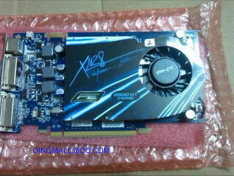 Carte vidéo graphique PNY 9800GT 512 Mo PCIe GDDR3 remise à neuf pour pièce de réparation de service de système à ultrasons Carte vidéo IU22/IE3 P/N : 453561403541