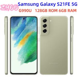 Gerenoveerd Samsung Galaxy S21 Fe 5G G990U 128GB ROM 6GB RAM Snapdragon 888 mobiele telefoon 6,4 inch octa-core originele mobiele telefoon