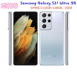 Gereviseerde Samsung Galaxy S21 Ultra 5G G998U1 Originele ontgrendelde mobiele telefoon 6,8" Octa Core 108MP40MP Snapdragon 888 Mobiele telefoon S21Ultra