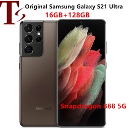 Gerenoveerde Samsung Galaxy S21 Ultra 5G G998U1 ontgrendelde telefoon 6,8" Octa Core 108MP40MP 12GB RAM Snapdragon 888 128G 5 stuks