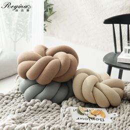 Regina Cotton Diy Hand Knot Cushions acogedor para almohada lumbar de la almohadilla del hogar decorativo cojín de asiento de descanso suave almohadas de descanso 231221