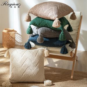 Couvercle d'oreiller Regina CHENILLE COUVERTURE DE COUPA SOFA SOFA MIGLE SAFAL 45 * 45 Green Navy Beige Nordic Home Decor Home Declow Case 240430