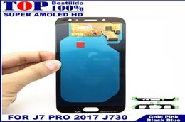 Regelen Helderheid J730F LCD's Voor Samsung Galaxy J730 J7 Pro 2017 Telefoon LCD Display Touch Screen Digitizer Sticker Vervanging9655259
