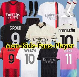 Reijnders 23 24 Koche voetbaltruien Giroud de Ketelaere Rafa Leao AC voetbalhirt uniformen 2023 2024 Pulisic Loftus-Cheek Theo Milans Men Kids Kit