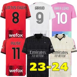 REIJNDERS 23 24 Jerseys de football PULISIC GIROUD DE KETELAERE R. LEAO TONALI THEO Chemise de football Kit enfants Ensembles Uniformes Enfants 2023 2024