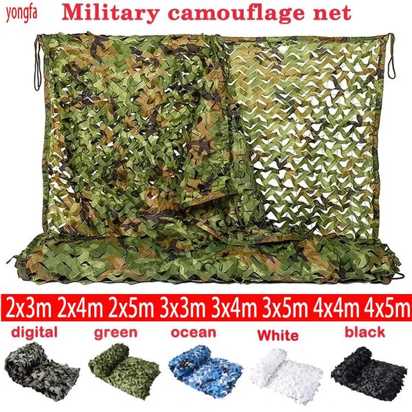 Renforce Hunting Military Camouflage Net Woodland Army Training Camouflage Net Car Cover Tent Sunshade Camping Sunshade 240425