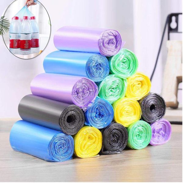 Sac à ordures renforcée Nouveau matériau Couleur cuisine salle de bain Point-Break Plastic Plastic Sac 100 PCS 5 rouleaux 45x50cm sacs poubelle