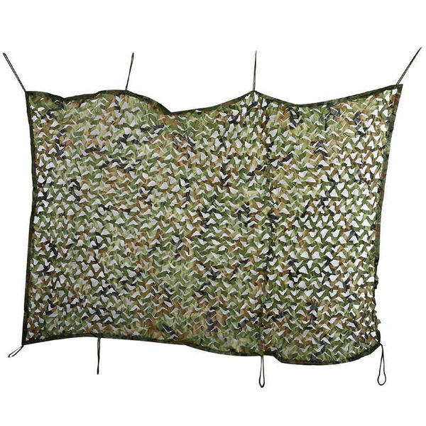 Filets de camouflage militaires renforcés Abri solaire Woodland Army Camo Netting Couvertures de voiture Auvent de jardin Camping Chasse Tente touristique Y0706