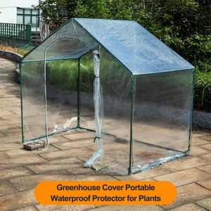 Mini Greenhouse renforcé Spire extérieur Small Gardening Green House Canopy portable Hot House Cover Roll-Up Doors Balcon Terra