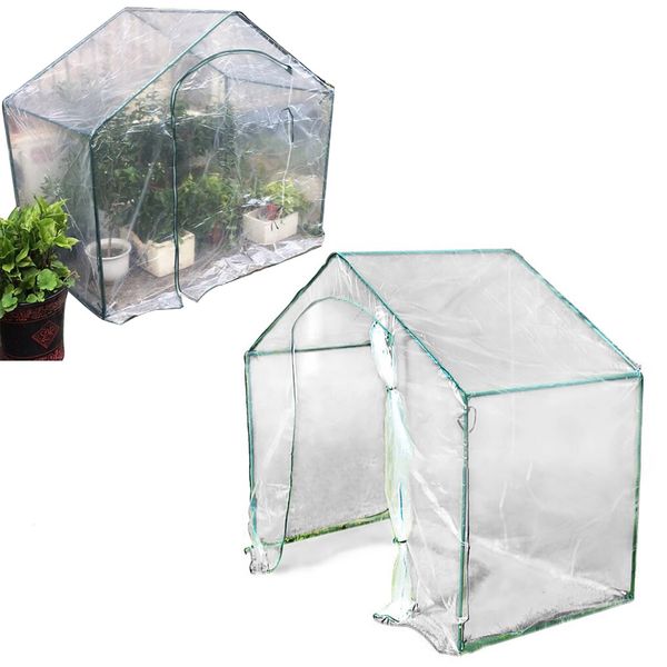 Mini invernadero reforzado con aguja para exteriores, dosel pequeño para jardinería, casa verde, cubierta aislante para plantas con aguja a prueba de lluvia, 240108