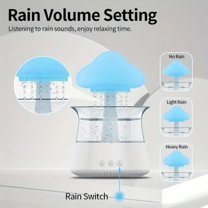 Aromatherapy Zen Diffuser: Rain Cloud Essential Oil Lamp & Night Light