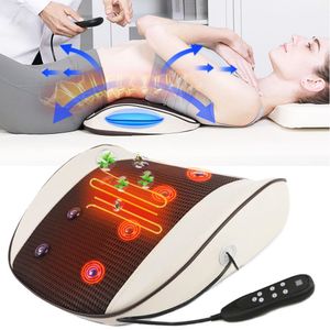 Ontspanning Elektrische Moxibustion Massager Trillingen Verwarming Taille Cervicale Tractie Therapie Airbag Rugmassage Lumbale Kussen Verlichting Pijn