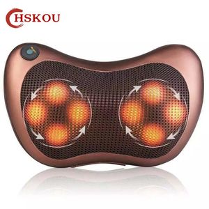 Relaxation Hskou Head Massage Pillow Relax Vibratrice Épaule électrique Back Chauffage Kéthérapie infrarouge Thérapie Shiatsu Massageur du cou