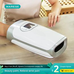 Relaxation MARESE Appareil de Massage Électrique des Mains Compression de l'Air Chaleur Masseur de Paume Beauté Doigt Poignet Spa Relax Soulagement de la Douleur Cadeau Petite Amie