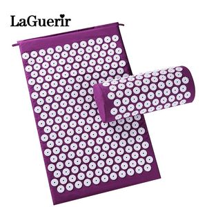 Ontspanning Massager (circa 67*42 cm) Kussen Shakti Mat Acupressuur Verlichten Rugpijn Spike Mat Acupunctuur Massage Mat met Kussen