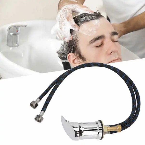 Relaxers Salon Shampoo Faucet Válvula mezcladora de agua fría y caliente Núcleo de válvula de cerámica Sin fugas de agua Fácil instalación para champú de peluquería