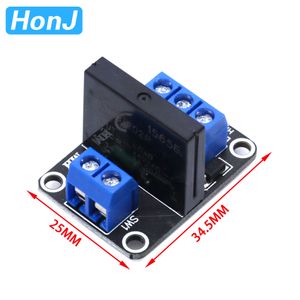 Módulo de relé Estado sólido Alto Nivel 5V 12V 24V DC 1 2 4 8 canales SSR Estado sólido Módulo de relé para Arduino G3MB-202P SSR AVR DSP