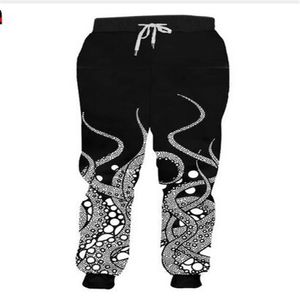 Lanzamiento de nueva moda, pantalones largos con estampado de animales en 3D, pantalones de chándal con estampado de tentáculo y pulpo, ropa de gran tamaño para hombre y mujer, pantalones de otoño RCL019244k