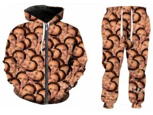 Laat nieuwe menwomens Nicholas Cage Funny 3D Print Fashion Tracksuits Pants Zipper Hoodie Casual Sportswear L085616529 uit