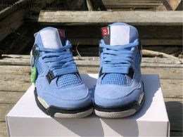 Uitgebracht 4 SE University Blue Men Basketball Shoes 4S Suede Tech Gray Outdoor Sports Sneakers CT8527-400 met originele US7-12