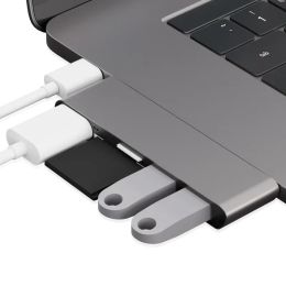 Hib USB C USB C fiable et compatible avec chargeur PD et Dock de séparation du lecteur de carte pour Asus ZenBook MacBook HP Dell et plus