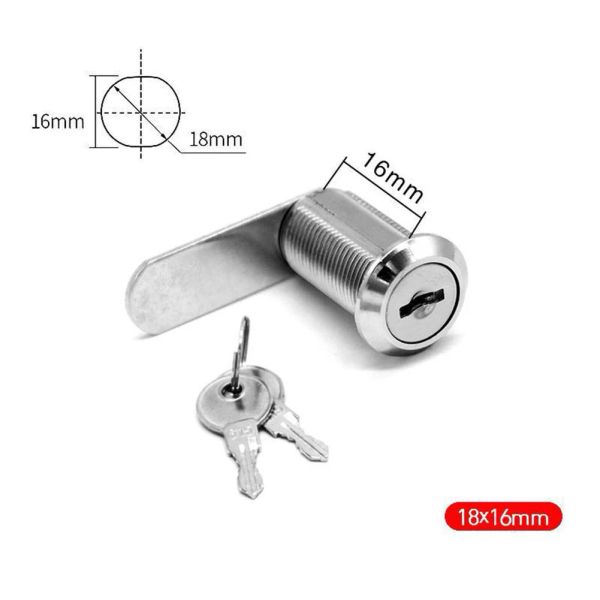 Bloque de leva de metal confiable, 20 mm/16 mm/25 mm/30 mm de diámetro, ideal para gabinetes de herramientas, cajones, buzones 2 llaves para un acceso conveniente