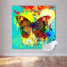 Reliabli kunst kleurrijke vlinder dier olieverfschilderij canvas posters voor woonkamer muur kunst decoratieve foto unframed