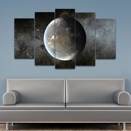 Reliabli hd moderne muurkunst voor woonkamer 5 panelen Planet Space Pictures Poster afdrukken modulaire schilderijen Home Decor Unframed
