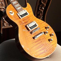 Relic Slash 5 AFD Murphy vieilli signé de guitare électrique signée pour la destruction Tiger Stripes Maple Top3699823