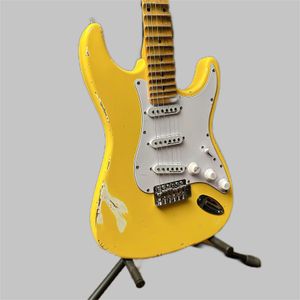 Reliques Guitare électrique Aulne Maple Nou Mélaconie ancienne nitro jaune