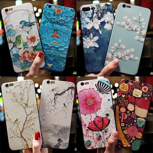 Relief Flower 3D Emboss Silicone Cases voor iPhone 13 12 11 PRO X XS XR MAX MINI SE 2020 7 8 6 6S PLUS 5 5S SE SE Back Covers Fundas