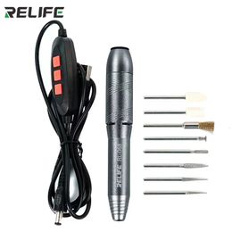 RELIFE RL-068 stylo de polissage de réglage électrique multifonctionnel pour téléphone portable CPU réparation outil de coupe Mini stylo de polissage ensemble 240116