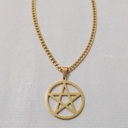 Collier en acier inoxydable d'or religion