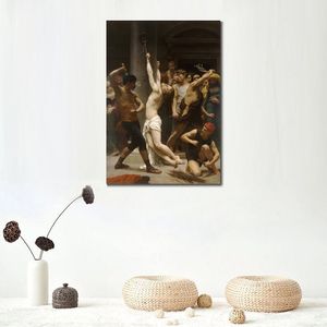 Religieuze Canvas Art Geseling van Onze Heer Jezus Christus William Adolphe Bouguereau Beroemde Kunstwerk Handgemaakte Home Decor