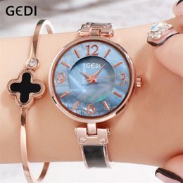 Relogio Feminino Gedi Fashion Bracelet Watches Women Top Brand Women Quartz Bekijk Elegant Quartz PolsWatch Ladies Reloj Mujer T200420