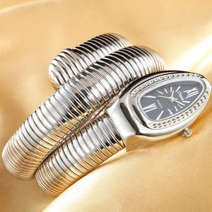 Relogio Feminino luxe argent serpent montres femmes mode Quartz Bracelet Bracelet montres décontracté dames montres Reloj Mujer 240323