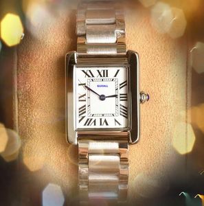 Relogio Feminino Women Lover Small Size horloges 28 mm kwarts beweging zilveren roos goud vierkante tank vaste fijne roestvrijstalen klok European Time Table Watch Gifts