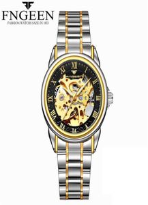 Relogio Feminino -vrouwen kijken naar zelfwind Automatische mechanische polshorloges Tourbillon Skeleton Hodinky vrouwelijke orologio meccanico Y1626585