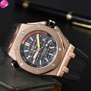 Regio masculino 43 mm style sport militaire Grands hommes regardent des horloges de quartz de mode