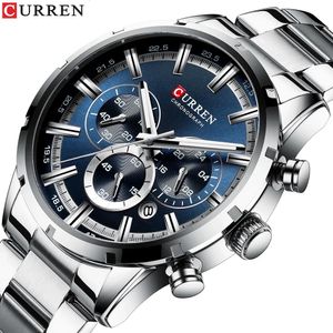 Relogio Masculino CURREN Mode Heren Horloges Topmerk Luxe Polshorloge Quartz Klok Horloge Mannen Waterdichte Chronograaf 240311