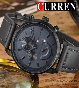 Relogio masculino curren quartz watch mascu 8217 Top Leather Mens Watches Fashion Casual Sport Clock Men Men de bracelet 3128475