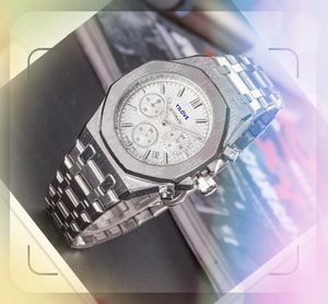 relogio masculino volledige functionele herenkwarts horloges stopwatch dag date tijd week goed uitziende Japan Quartz bewegingskalender klok 24 uur kalender polshorloge